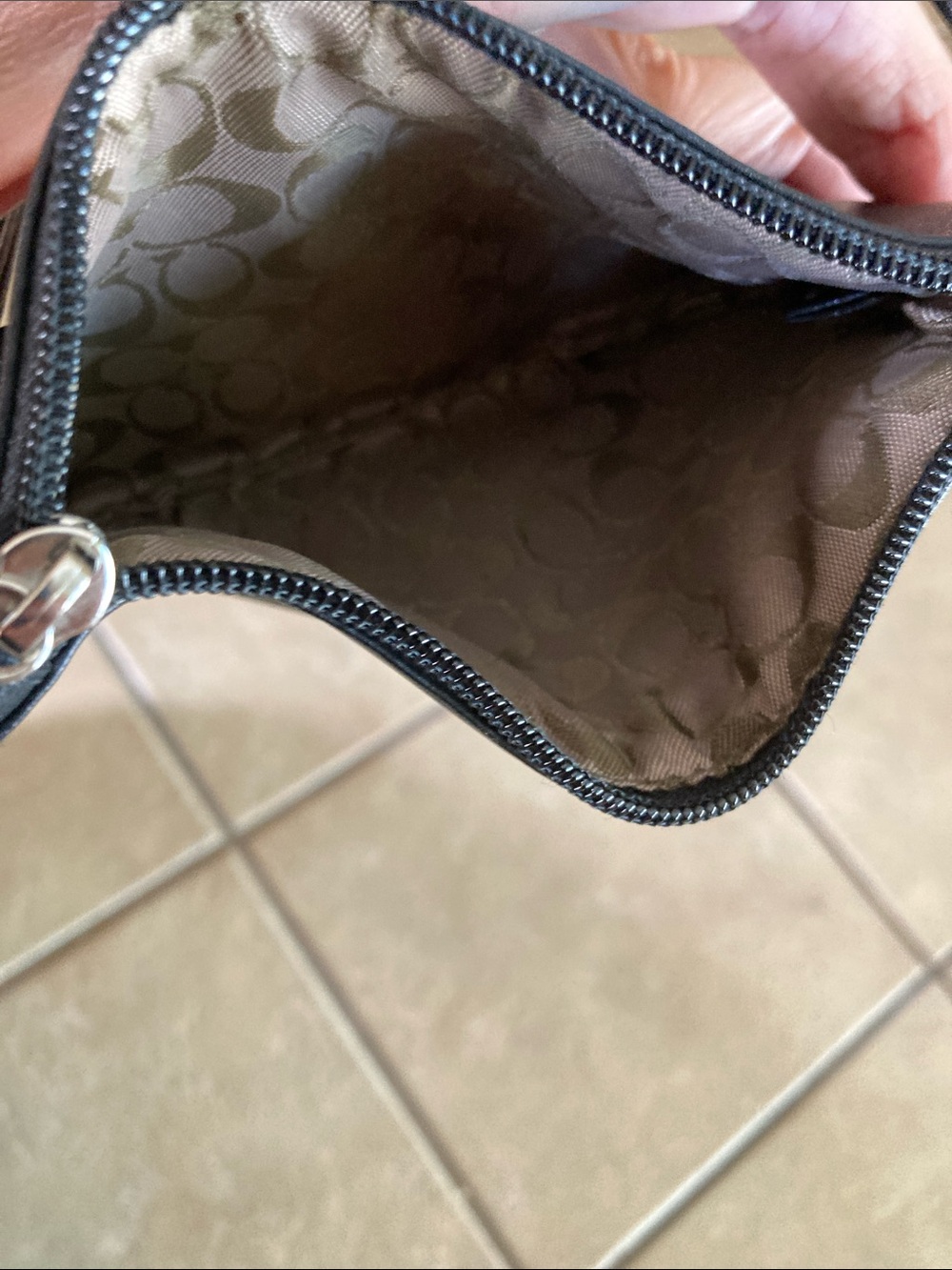 Coach Navy Leather Wristlet Crossbody - Picture 5 of 5